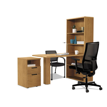 HON® 10700 Series Peninsula With End Panel, 72w X 36d X 29.5h, Bourbon Cherry freeshipping - TVN Wholesale